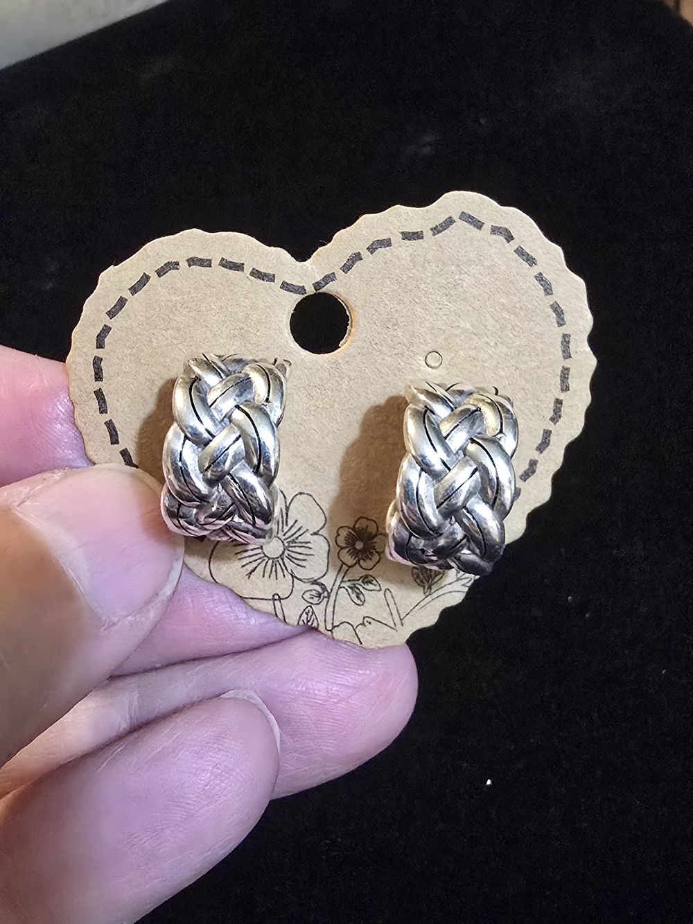 Brighton Interlok Woven Hoop Earrings
